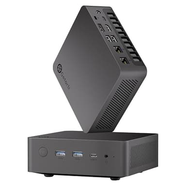 Getorli Mini PC, Dual LAN AMD Ryzen 7 8745HS (Max 4.9GHz), Mini Computers 32GB DDR5 RAM 1TB SSD, Mini Desktop Computer 4K 120Hz Displays/HDMI/Type-C/USB Ports/RJ45/WiFi 6/BT5.3 for Home/Office/Games