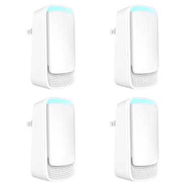 Plug In Air Ionizers - Negative Ion Technology Air Purifier - Quiet Operation Air Freshener for Home, Bedroom, Office, Garage Room - Portable Air Purifiers Odor,Pets Smell - Air Cleaner White (4 Pack）