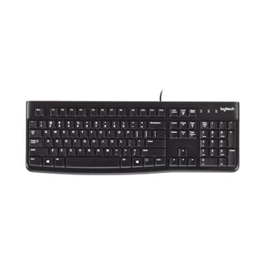 Logitech K120 Wired Keyboard for Windows, USB Plug-and-Play, Full-Size, Spill-Resistant, Curved Space Bar, Compatible with PC, Laptop - Black