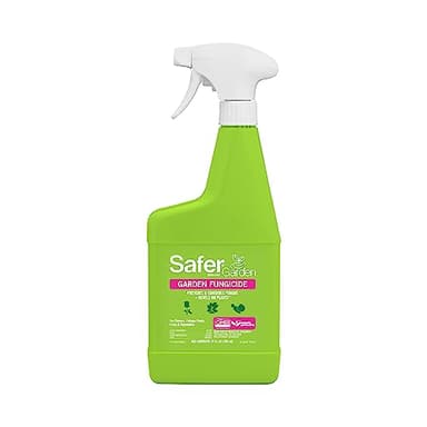 Safer Brand Garden Fungicide Ready-to-Use Spray - Prevents & Controls Powdery Mildew, Black Spot, Leaf Spot & Rust - OMRI Listed for Organic Gardening - SG5450, 24 oz Spray