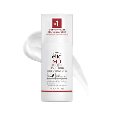 EltaMD UV Clear Face Sunscreen SPF 46, Oil-Free Sunscreen with Zinc Oxide, Dermatologist Recommended