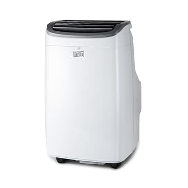 BLACK+DECKER Portable Air Conditioner, 8,000 BTU (3,950 BTU SACC) for Rooms up to 400 Sq. Ft., Portable AC with Follow Me Remote Control and Window Kit, BPACT08WT, White