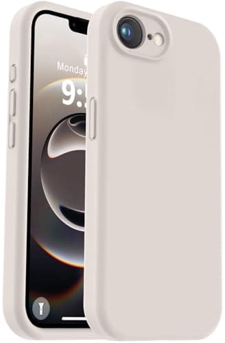 Vooii Compatible with iPhone 16e Case, Liquid Silicone Upgrade [Camera Protection] [Soft Anti-Scratch Microfiber Lining] Shockproof Phone Case for iPhone 16e 6.1 inch - Stone