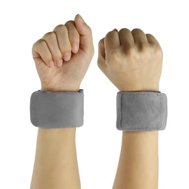 Sensory Weighted Bracelets Breathable Weighted Focus Bracelets (2 Pack) - Adjustable Sensory Wristbands for Enhanced Concentration & Comfort (Grey)