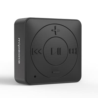 MIPEACE Bluetooth Adapter for Headphones, Bluetooth Headphone Adapter with 5.3 Wireless, 3.5mm Aux Receiver for Car, Speaker & Home Stereo (Black)