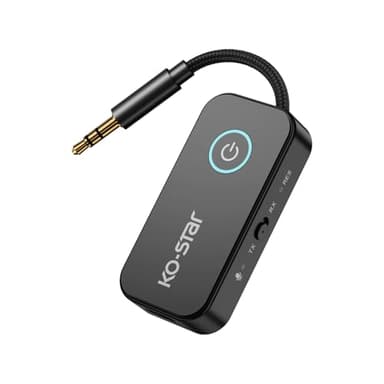 Bluetooth 5.4 Transmitter Receiver - 2-in-1 Bluetooth Wireless Audio Transmitter for Headphones or BT Devices - 3.5mm Audio Jack Adapter for TV, Airplane, Car, PC, Gym Equipment, Switch