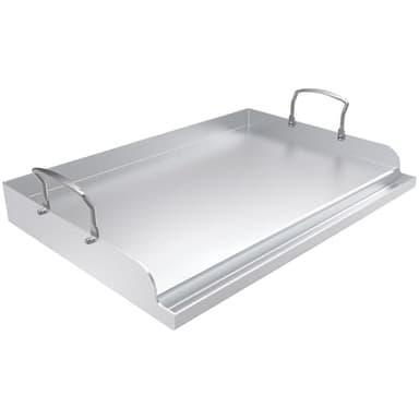 Universal Stainless Steel Cooking Griddle, Nonstick Flat Top Plate Insert for Gas Top Stove and Charcoal Grills, Tailgating, Camping and Parties, 23" x 16" Plancha Para Cocinar