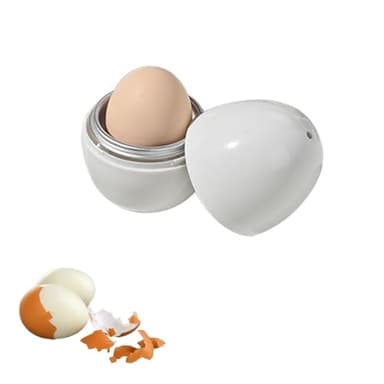 Microwave Egg Boiler 1 Egg Capacity Microwave Egg Cooker for Hard Boiled Eggs Microwave Egg Maker Under 9 minutes Medium and Hard Boiled Egg Cooker Rapid Egg Boiler Microwavable Egg Poacher