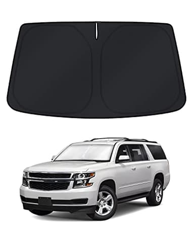KUST Windshield Sun Shade for 2015-2020 Chevrolet Chevy Suburban/Tahoe, GMC Yukon XL, Yukon Denali XL Accessories Front Window Shade Sun Visor Cover Foldable Blocks UV Rays Keep Your Car Cooler