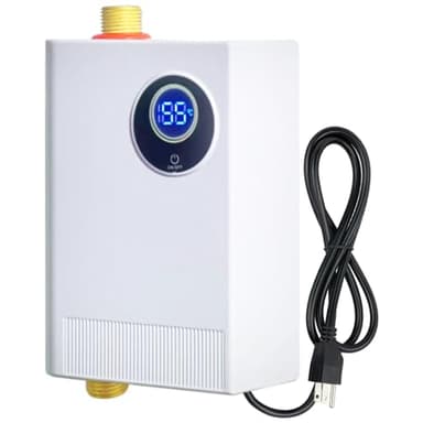 ECOTINYMACH 110V Tankless Water Heater Electric, 3000W Compact Water Heater