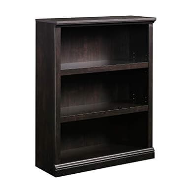 Sauder 3 Tier Book Shelf Wooden Bookcase Multipurpose Bookshelf for Home Office, Living Room, in Estate Black