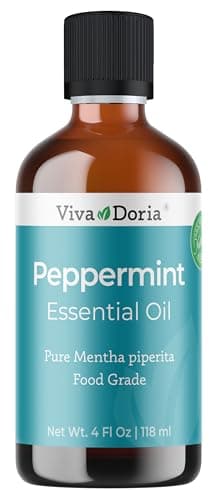 Viva Doria Peppermint Essential Oil, 100% Pure, Natural, Northwest Peppermint Essential Oil, Undiluted, for Aromatherapy | Food Grade, 118 mL (4 Fluid Ounce)