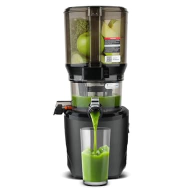 Kuvings AUTO10 Cold Press Juicer, Matte Black - Hands-Free Masticating Juicer With 240W Motor and 100 Ounce Batching Hopper for Juice, Smoothies, Nut Milk, and Sorbets