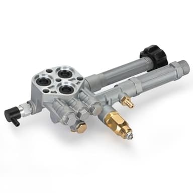 Miory Pressure Washer Pump Head Assy AR42518,Troy Bilt RMW SRMW Pumps SRMW2.2G26 / RMW2.2G24,RMW2G20 RMW2G23B RMW2G24 RMW2.2G20D SRMW2.2G26, Pressure Washer Pump Head AR43061 AR42940, Silver