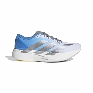 adidas Mens Adizero Evolution SL Woven Running Shoes White/White/White 9.5 Medium