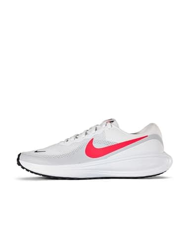 Nike Men's Revolution 8 Road Running Shoes, White/Bright Crimson-Pure Platinum-Black, 11.5