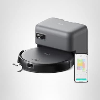 eufy C10 Robot Vacuum Self Emptying, 8 Weeks Hands Free, Advanced Smart Mapping with LiDAR Navigation, 2.85-Inch Slim Design, Powerful Suction, Edge Expansion Brush for Pet Hair (Renewed Acceptable)