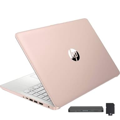 HP Stream 14" HD BrightView Laptop, Intel Processor N150, 16GB RAM, 416GB Storage (128GB eMMC + 288GB Docking Station Set), Intel UHD Graphics, 720p Camera, Wi-Fi, 1 Year Office 365, Win 11 S, Gold