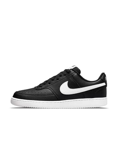 Nike Men's Court Vision Low Next Nature Shoes, Black/White-Black, 10