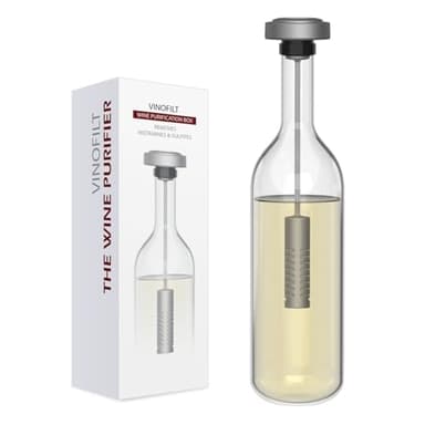 Wine Wand Filter Sulfite Purifier: Wine Filters Remover Histamines Sulfite - Alleviates Headaches Prevent Wine Sensitivities With Contains 4 Filter Boxes (Silver)