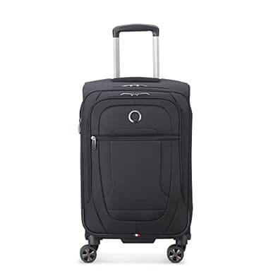 DELSEY PARIS Helium DLX Softside Expandable Luggage with Spinner Wheels, Black, Carry on 20 Inch
