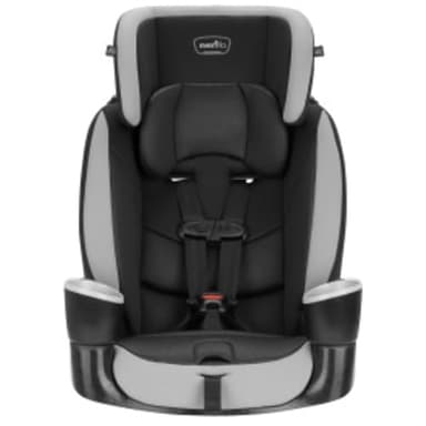 Evenflo High-Back Booster Car Seat with Harness, 22 to 110lbs, Maestro Sport, Granite Gray