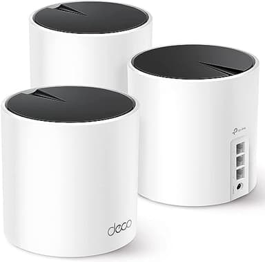 TP-Link Deco X55 AX3000 WiFi 6 Mesh System - Covers up to 6500 Sq.Ft, Replaces Wireless Router and Extender, 3 Gigabit Ports per Unit, Supports Ethernet Backhaul, Deco X55(3-Pack)