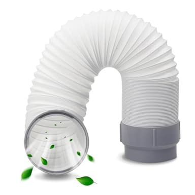 TL1854 5" Diameter Exhaust Hose Tube for Delonghi Portable Air Conditioner-Replaces Delonghi PACA140E PACC100EL PACC100 PACA110 PACCT90,44" length Include TL2667 Hose Connection