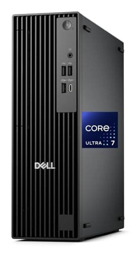 Dell Pro Slim QCS1250 SFF Desktop (Replaces OptiPlex SFF), Intel Ultra 7-265K, 32GB DDR5, 1TB NVMe SSD, WiFi 6E, BT, USB-C, HDMI/DP, Windows 11 Pro, Small Form Factor Business PC – Black