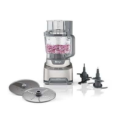 Ninja Food Processor, Professional XL, 1200 Peak-Watts, 4-in-1, Chopping, Slicing/Shredding, Purees, Dough, 12-Cup Processor Bowl, 2 Blades & 2 Discs, Feed Chute/Pusher, Black, NF701