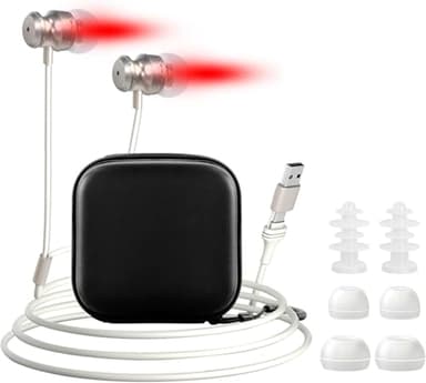 Red Light Therapy for Nose & Ears - Canal Silicone Cover and Nasal Silicone Sleeve 2 in 1, with a Packge Box（White)