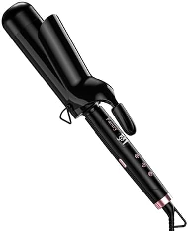 Farery 2 inch Curling Iron For Long Hair, Lightweight Large Barrel Curling Iron 2 Inch, Ceramic Curling Wand Infused Argan Oil & Keratin for Bouncy Big Curls, 9 Temps Digital Display & Lock Key, Glove
