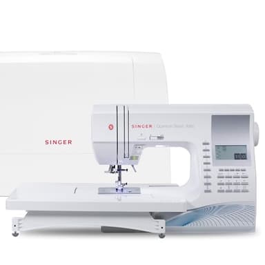 SINGER Quantum Stylist 9960 Computerized Sewing & Quilting Machine – Metal, Plastic, with Extension Table, Hard Case & Accessories, 600 Stitches, Lettering, LED Light, 1-Step Buttonhole