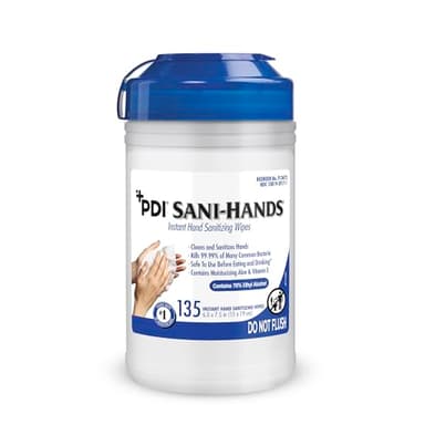 PDI SaniHands ALC Antimicrobial Alcohol Gel Hand Wipe, 135 Per Canister