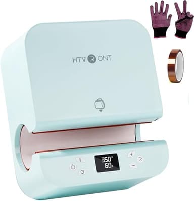 HTVRONT Auto Tumbler Heat Press Machine - Mug Heat Press Heat Up Fast & Even, Professional Tumbler Press High-Security for 2.9-3.2inch Sublimation Tumblers, Cups, Glasses and Mugs (Blue)