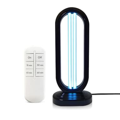 UV Light, Uv Bed Bugs, Uv Lamp with 4- Speed Timing and Remote Control (Black)