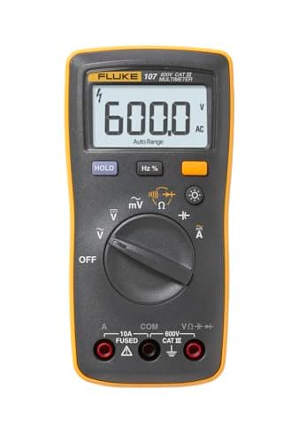 Fluke 107 AC/DC Current Handheld Digital Multimeter, Gray