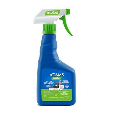 ADAMS Botanicals Flea & Tick Pet & Home Spray, Flea Spray for Dogs, Cats, Puppies, & Kittens, Indoor Home Treatment, Kills Fleas & Ticks on Pet Bedding and Furniture, 16 oz
