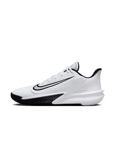 Nike Men's Precision 7 Basketball Shoes, White/Black, 10.5