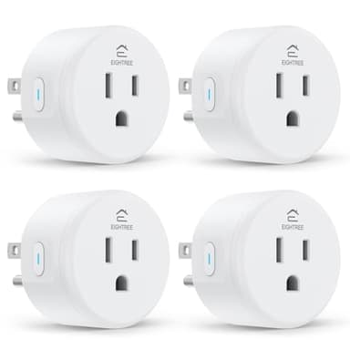 EIGHTREE Smart Plug, WiFi Outlet Works with Alexa & Google Home, Smart Home Socket with Remote Control & Timer Function, 2.4GHz WiFi Only, 4 Packs