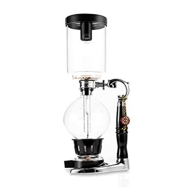 Yama Glass 5 Cup Tabletop Siphon (Syphon) (Alcohol Burner), 20-Ounce, Clear
