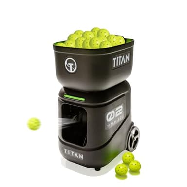Titan ACE Pickleball Machine with Invertible Hopper | 110-Ball Capacity, Lightweight 39 lb Design, Internal Oscillation & Free App Control for Mobile Players
