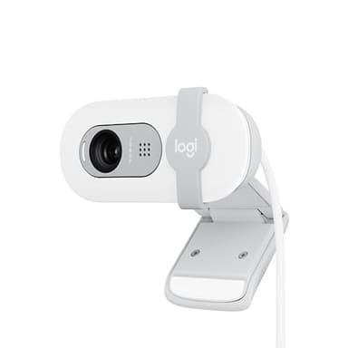 Logitech Brio 100 Full HD 1080p Webcam for Meetings, Streaming, Desktop, Laptop, PC - Built-in Mic, Shutter, Works with Zoom, Microsoft Teams, Nintendo Switch 2’s New GameChat Mode-Off -White