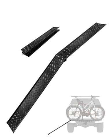 Heavy Duty Bike Rack Loading Ramp Compatible with Various Car-Mounted Bike, Foldable E-Bike Ramp Suitable for Mountain Bikes, Road Bikes and Mopeds