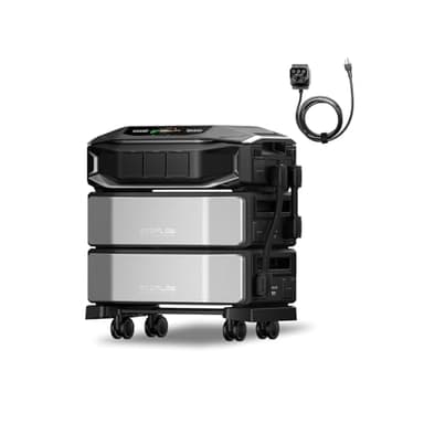 EF ECOFLOW Power Station 12288Wh Delta Pro Ultra X with AC cable, 12000W Solar Generator for Home Battery Backup, Expandable to 180kWh, Outdoor & Camping Power Supply (1x Inverter + 2 x Batteries)