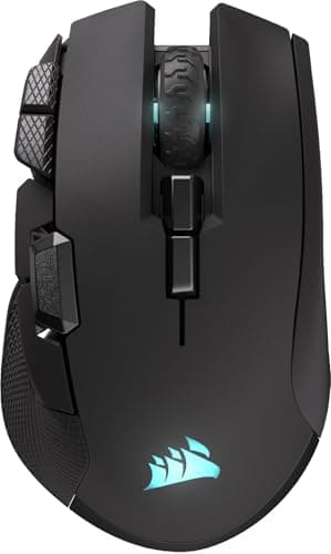 Corsair IRONCLAW Wireless SE Gaming Mouse – 26,000 DPI, Ergonomic Design for Larger Hands, 10 Programmable Buttons, for MOBA, FPS, MMO – Black