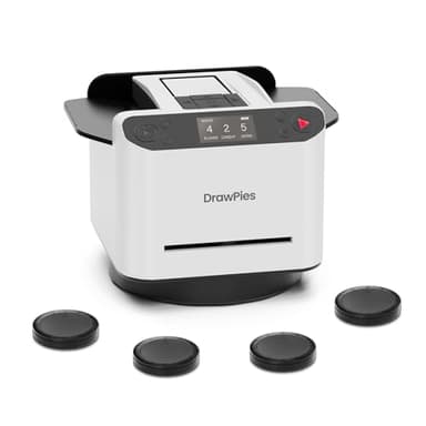 DrawPies Automatic Card shuffler and Dealer 2-in-1 Machine 2026, 1-12 Player, Rotatable 360°, Remote Card Calling, Ultra Quiet, Rechargeable, for Board Games and Poker, Casino Card, UNO (White)