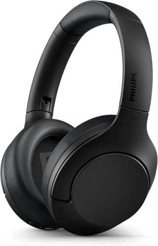 PHILIPS H8506 Over-Ear Wireless Headphones with Noise Canceling Pro (ANC) and Multipoint Bluetooth Connection, 60 Hours Playtime, (TAH8506BK/00),Black