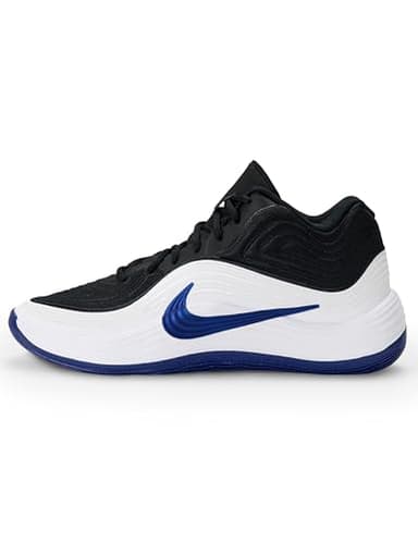 Nike Men's Precision 8 Mid Basketball Shoes, Black/Game Blue-White-Game Blue, 8.5