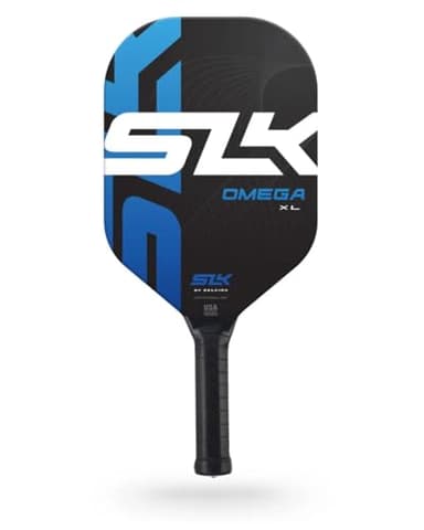 Selkirk Sport SLK Omega Pickleball Paddle Designed in The USA | Edgeless Dual Carbon and Fiberglass Pickleball Paddle with Rev-Core+ Polymer Core | XL Blue